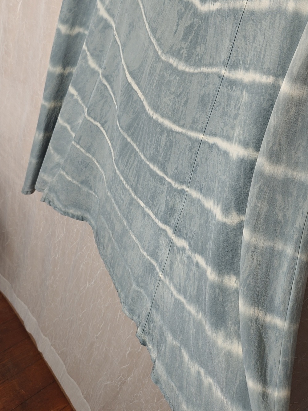 Gypsy 05 Light Blue and White Tie-Dye Maxi Skirt - Picture 3 of 6